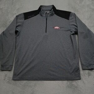 Arkansas Razorbacks Sweater Mens Large Gray Ping Long Sleeve Pullover